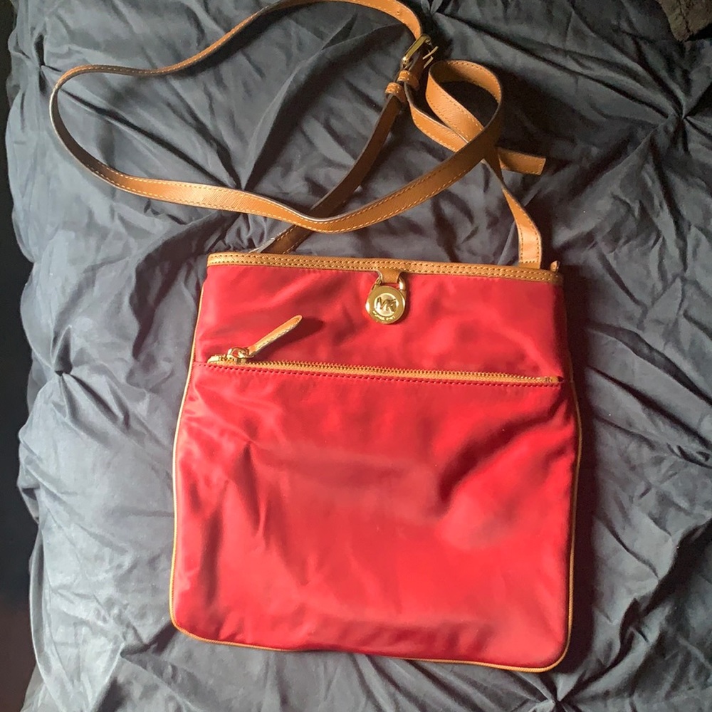 Red Michael Kors purse